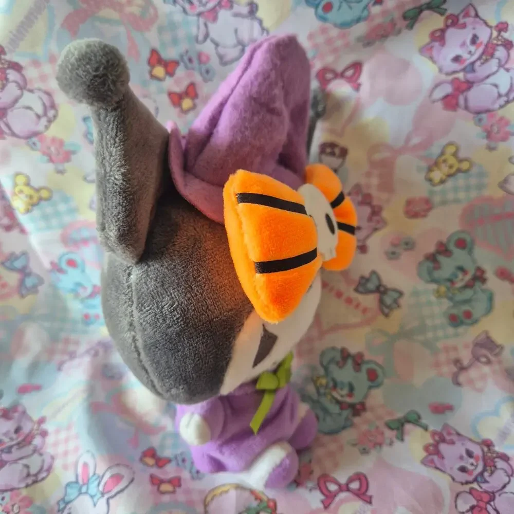 Sanrio x Avail Kuromi Halloween Witch Pumpkin Bow Plush Mascot Japan